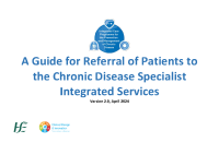 A Guide for Referral of Patients to the Chronic Disease Specialist Integrated Services front page preview
              