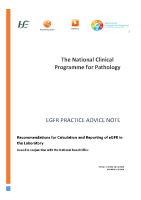 eGFR Practice Advice Note front page preview
              
