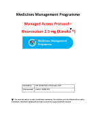 HSE - Managed Access Protocol for Rivaroxaban (Xarelto®) 2.5 mg front page preview
              