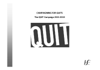 Campaigning for QUITS front page preview
              