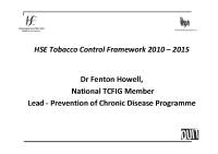 HSE Tobacco Control Framework 2010 to 2015 front page preview
              