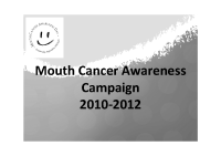 Mouth Cancer Awareness Campaign 2010 to 2012 front page preview
              