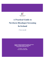 A Practical Guide to Newborn Bloodspot Screening in Ireland, 9th edition front page preview
              