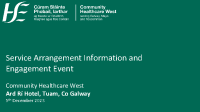 Service Arrangement Information and Engagement Event – 5 December 2023 front page preview
              