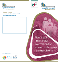 Planning a Pregnancy information for women with mental health problems (printable version) front page preview
              