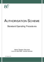 Authorisation Scheme – Standard Operating Procedures V2 front page preview
              