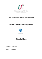 Stroke: Model of Care July 2012 front page preview
              