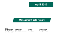 April 2017 Management Data Report front page preview
              