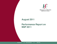 August 2011 Performance Report front page preview
              