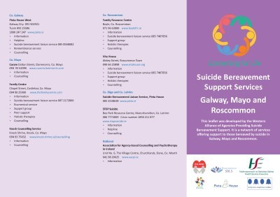 Suicide Bereavement Support Services GMR Cover