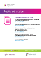 Published articles - NHCP front page preview
              