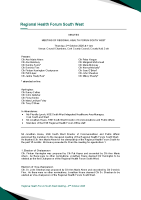 Minutes - Regional Health Forum, South West - 02 October 2025 front page preview
              