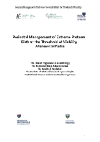 Perinatal Management of Extreme Preterm Birth at the Threshold of Viability front page preview
              