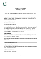 Minutes of the HSE Board Meeting 27th July 2022 front page preview
              