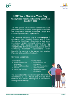 HSE National Anonymised Feedback Learning Casebook Q1 2023 front page preview
              