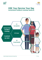 HSE National Anonymised Feedback Learning Casebook Q3 2023 front page preview
              
