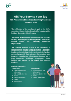 HSE National Anonymised Feedback Learning Casebook Quarter 2 2022 front page preview
              