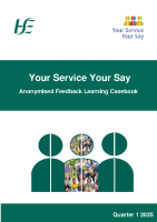 HSE Your Service Your Say National Anonymised Feedback Learning Casebook Q1 2025 front page preview
              