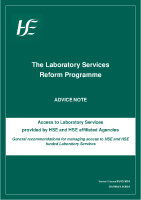 Access to Laboratory Services provided by HSE and HSE affiliated agencies front page preview
              