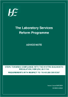 Advice Note on Steps towards Compliance with IVDR Directive  front page preview
              