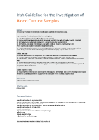 Irish guideline for blood cultures front page preview
              