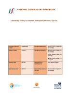 Lab Testing for Alpha 1 Antitrypsin Antibodies front page preview
              