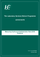 Measuring Erythrocyte Sedimentation Rate (ESR) Guidance front page preview
              