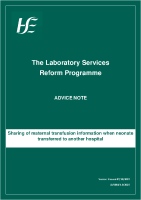 Sharing of maternal transfusion information when neonate transferred to another hospital front page preview
              