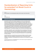 Standardisation of Reporting Units for Extended Full Blood Count in Haematology front page preview
              