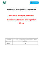 MMP Report BVB Medicine Amgevita 80 mg October 2024 front page preview
              