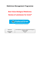 MMP Report BVB Medicine Erelzi February 2022 front page preview
              