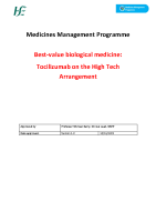 MMP Evaluation Report BVB Medicines – Tocilizumab front page preview
              