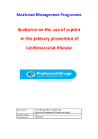 Guidance on the use of aspirin in the primary prevention of cardiovascular disease front page preview
              