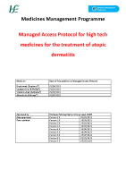 HSE Managed Access Protocol High Tech Medicines for the treatment of Atopic Dermatitis front page preview
              