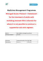 HSE Managed Access Protocol - Fostemsavir front page preview
              