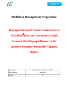 HSE Managed Access Protocol Larotrectinib (Vitrakvi) front page preview
              