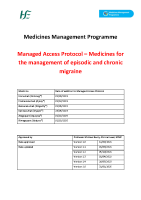 HSE Managed Access Protocol for Medicines for the Management of Episodic and Chronic Migraine front page preview
              