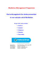 Oral anticoagulants for stroke prevention in non-valvular atrial fibrillation (March 2019) front page preview
              