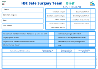 Safe Surgery Brief front page preview
              