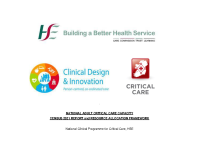 National Adult Critical Capacity Census Report 2021 front page preview
              