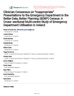 Clinician Consensus on Inappropriate Presentations front page preview
              