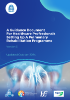A guidance document for Healthcare professionals setting up a Pulmonary Rehabilitation Programme - Update 2024 front page preview
              