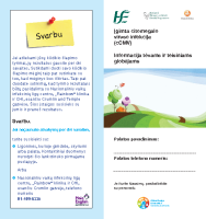 CMV Parent Info Leaflet Lithuanian front page preview
              