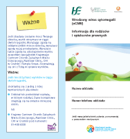 CMV Parent Info Leaflet Polish front page preview
              
