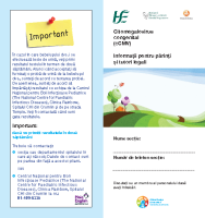 CMV Parent Info Leaflet Romanian front page preview
              