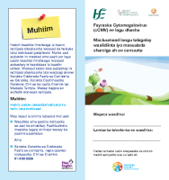 CMV Parent Info Leaflet Somali front page preview
              