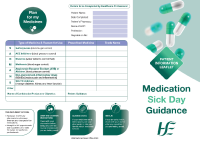 Medication Sick Day Guidance leaflet front page preview
              