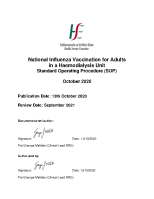 National Renal Office Flu Vaccine SOP for Haemodialysis Patients 13 October 2020 front page preview
              