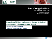 NRO report Epidemiology of ESKD in Ireland 2023  front page preview
              