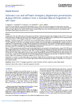 Substance use and self-harm ED presentations during COVID19 - evidence from a NCP for Self-Harm front page preview
              